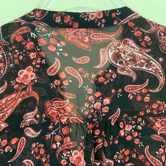 ANTHOLOGY Hi-Lo Floral Paisley Sheer Tunic 14 - Picture 6 of 7